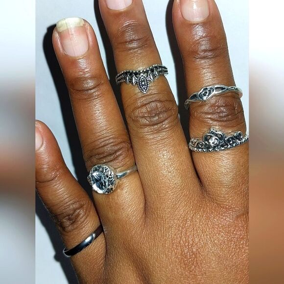 5pc stackable vintage ring set - Picture 7 of 11